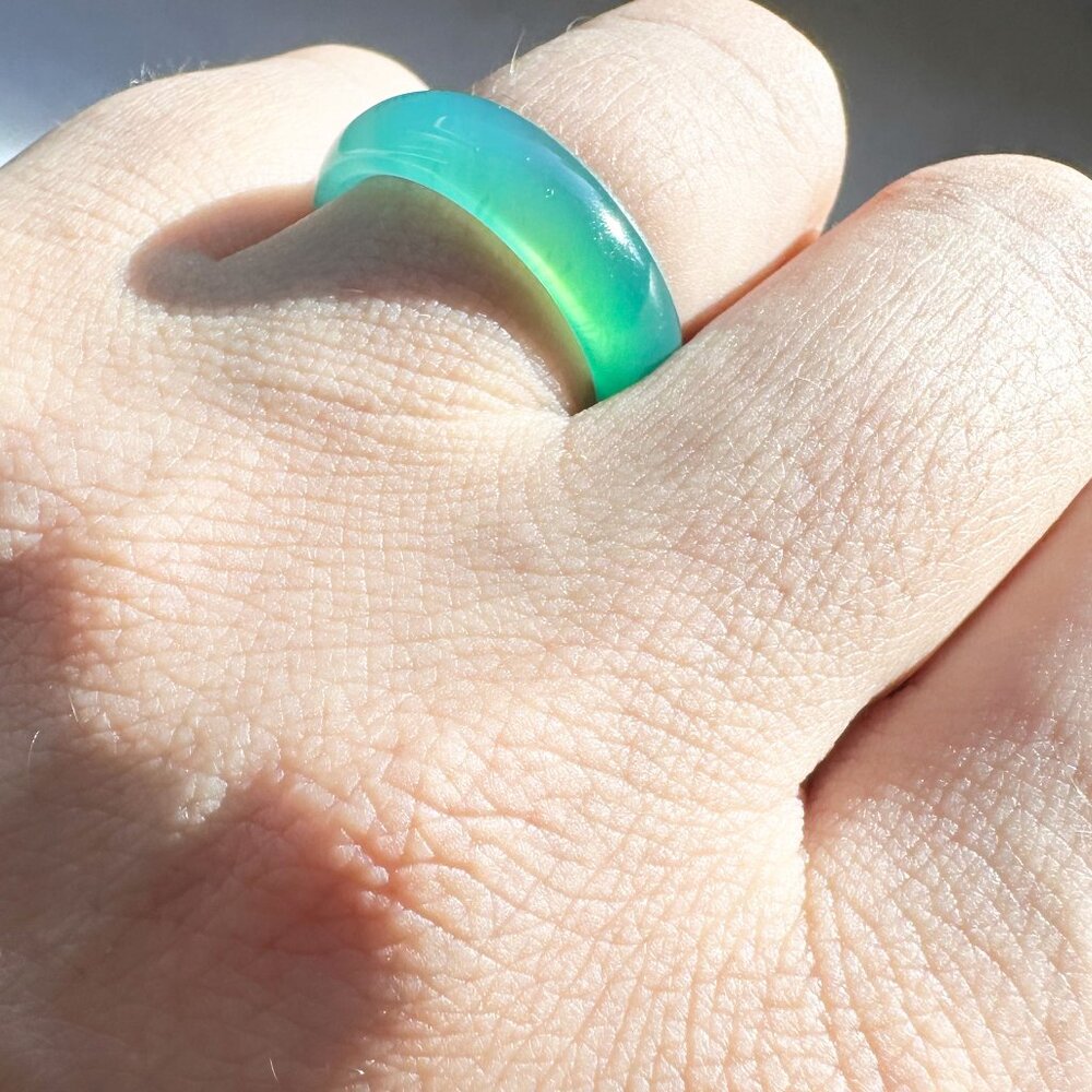 Jade green ring, authentic jade ring, Jade Stacker Ring, jade band, healing Ring